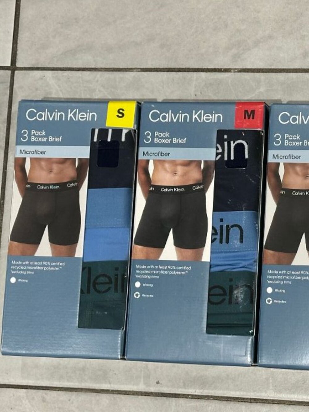 NWT $48 Calvin Klein 3 Pack Boxer Brief Microfiber Sizes S, M, L, XL